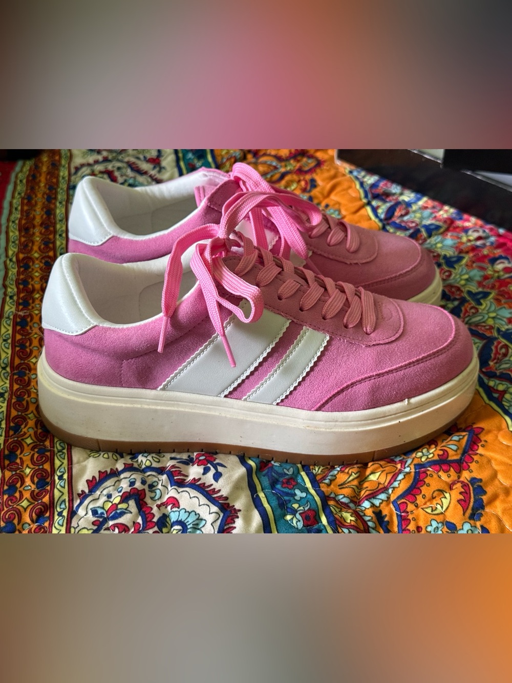 Madden Girl Women's Pink Platform Sneakers - Picture 6 of 6